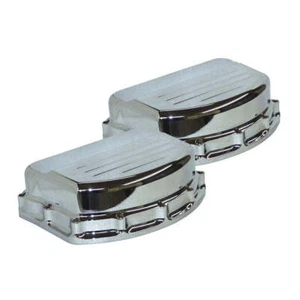 Paughco Moto Rocker Covers Custom Style Aluminum Chrome For 48-65 Panhead NU - Picture 1 of 1