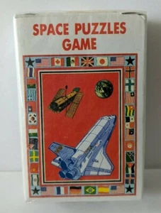NEW Sealed Space Puzzles Card Game Planets Space Station Shuttle GameToy 1988 - Picture 1 of 6