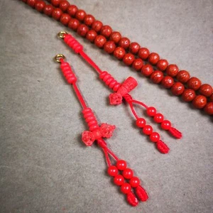 Gandhanra 6 mm Zinnober Tibetisch Buddhistisch Gebetsperle Zähler für 8-12 mm Mala - Bild 1 von 10