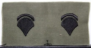 US Army Specialist 5 Second Class SP-5 E-5 Rank Insignia Pair OD Fatigue - Picture 1 of 1