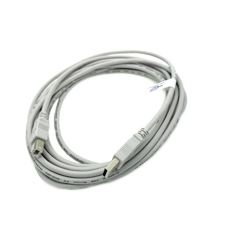 15' USB Cable WH for BROTHER MFC-J460DW MFC-J480DW MFC-J485DW MFC-J6920DW - Image 1 of 1