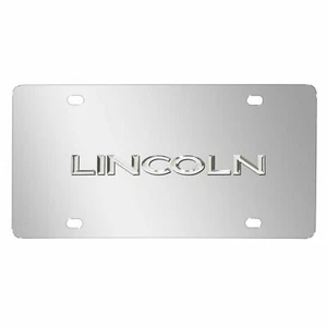 Lincoln 3D Nameplate Mirror Chrome Stainless Steel License Plate - Picture 1 of 5