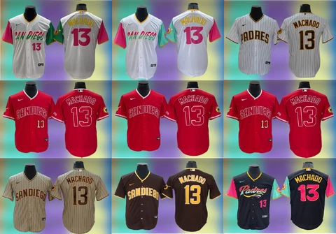 Men's San Diego Padres #13 Manny Machado Cool Base Stitched Jersey ALL Color Cover