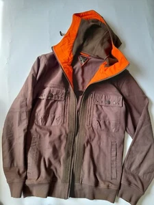 Barbour Wool Blend Jacket Dept B Hooded Jacket M Brown Liam - Picture 1 of 9