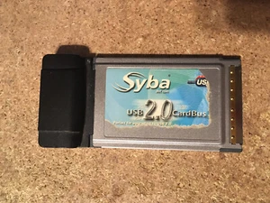 SYBA USB 2.0 CARDBUS PC CARD 2 PORTS UNTESTED / WRONGWAY052 - Picture 1 of 4