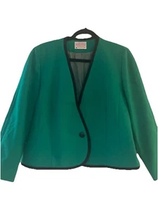 Pendleton Vintage Blazer Damen Gr. 12 Schurwolle PETITE Grün Jacke Mantel " - Bild 1 von 11