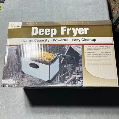 CHARD DF-3 Electric Deep Fryer, Stainless Steel, 3 Liter, 1700 W - NEW - Image 1 of 4