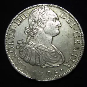 ZALDI2010 - CARLOS IV . 8 REALES FROM 1795, MEXICO. 27 grams/39.5 mm. SILVER - Picture 1 of 3