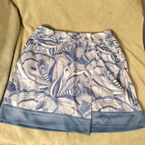 Greg Norman Golf Womens Skirt Skort Size S Black White Floral Pockets Pull on - Picture 1 of 15