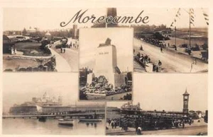 Morecambe England Multiview Real Photo Vintage Postcard AA88413 - Picture 1 of 2