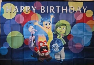 Inside Out Birthday Party Set w 5x3ft Banner & Accessories for Party of 10 Kids - Picture 1 of 2