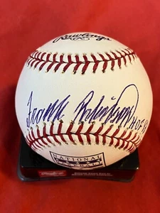 FRANK ROBINSON AUTOGRAFIADO FIRMADO SALÓN DE LA FAMA BÉISBOL "HOF 82" CERTIFICADO DE AUTENTICIDAD DE LOS ORIOLES - Imagen 1 de 4