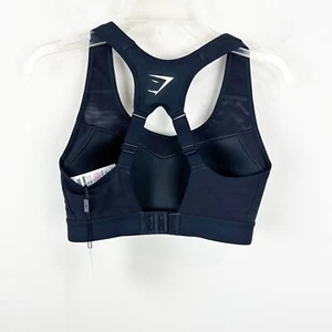 GYMSHARK HIGH SUPPORT OPEN BACK SPORT BH NEU GR. XS SCHWARZ - Bild 1 von 8