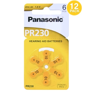 Panasonic Size 10 1.45V Zinc Air Hearing Aid Batteries (12 Pack) EXP 6/2025 - Picture 1 of 6
