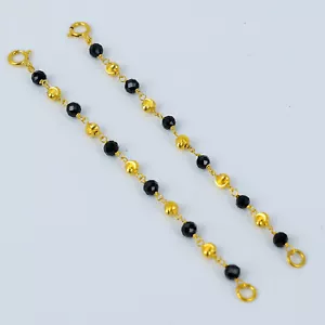 PURE GOLD NON ALLERGIC BABY BANGLE NAZARIYA PAIR FOR BABY SIZE 4.5'' - Picture 1 of 4