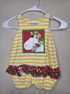Mono Zoodles Bebé Niña Vintage Amarillo Blanco Unicornio Pestañas Floral 18m 1998 - Imagen 1 de 11