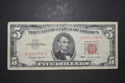 1963 $5 federal Reserve Note Boston - Image 1 of 2