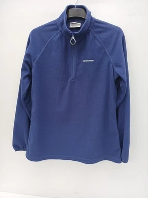 Craghoppers Lightweight 1/4 zip long sleeve fleece Size UK 14 Navy Blue P2P 21". - Image 1 of 4