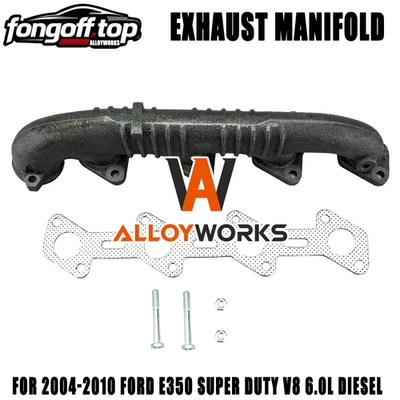 Left Exhaust Manifold for Ford E350 Super Duty V8 6.0L Diesel 04-2010 UPGRADE - Изображение 1 из 4