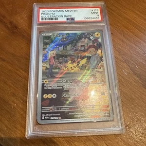 2023 POKEMON S&V MEW EN 151 ILLUSTRAZIONE RARA #173 PIKACHU PSA 9 - Foto 1 di 2