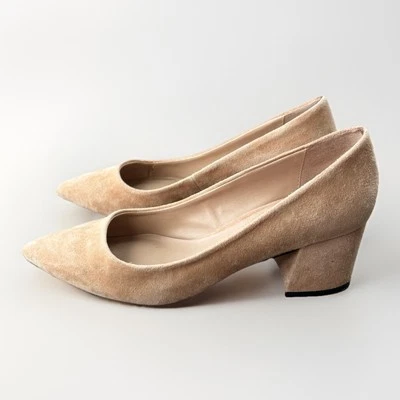 Tacones cortos de gamuza Aldo talla 7 punta en punta color tostado camel Foto 1 de 4