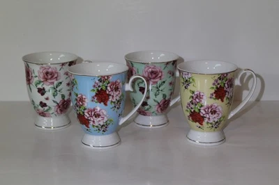 BTaT Porcelain Bone China 12 oz Floral Coffee / Tea,  Mugs / Cups - Image 1 of 4