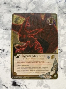 Naruto 1st Edition CCG Naruto Uzumaki Tailed Beast Mode Card Super Rare Foil LP - Picture 1 of 10