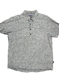 Patagonia Shirt Mens Large Common Threads Hemp Organic Cotton Button Up Pocket - Picture 1 of 9