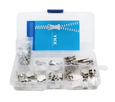 Zipper Repair Kit Metal Assorted Aluminum Slider Easy Container Storage Sets ... - Image 1 of 4