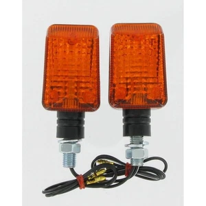 K & S DOT Mini-Stalk Universal Turn Signals - Black w/Amber Lens - 25-7500 - Picture 1 of 1