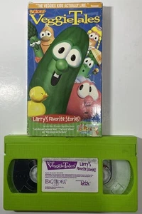 Veggie Tales - Larry's Favorite Stories! Very Rare Green VHS 2000 HTF 2138 - Foto 1 di 9