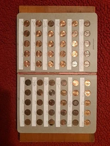 Vtg DANSCO Lincoln Penny Custom Error Coin Album 60 Coins Wheat Memorial Shield - Picture 1 of 5