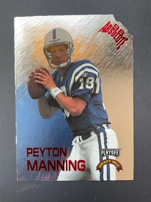 1998 Playoff Absolute Draft Pick #1 Peyton Manning Rookie Red Paralleled Die Cut - Image 1 of 4