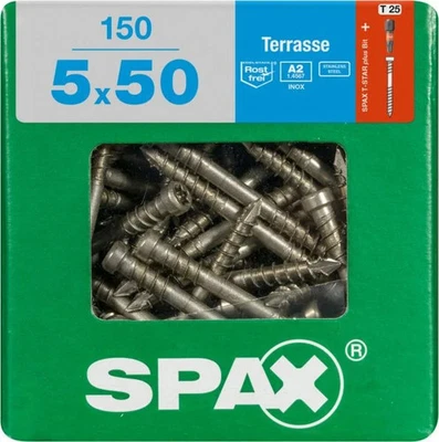 Spax Terrassenschrauben 5.0 x 50 mm TX 25 - 150 Stk.  Schraube - Bild 1 von 3