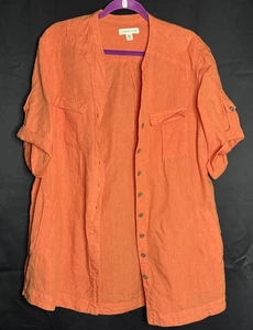 ColdWater Creek 2x naranja con botones para mujer - Imagen 1 de 4