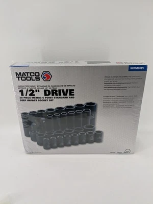 Matco Tools (SCPM306V) 1/2" Drive 30pc Metric 6 Point Socket Set - Image 1 of 4
