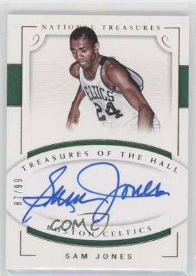 2017-18 Panini National Treasures of the Hall /99 Sam Jones #TH-SJN Auto HOF - Image 1 of 2