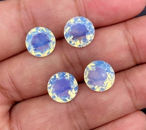 Beautiful Opalite Quartz Faceted Cut Round Gemstone, 11x11 MM, 2 Pieces 8Ct. - Picture 1 of 5
