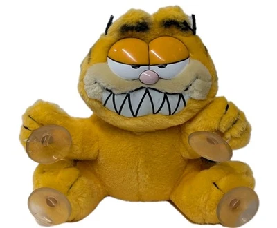 De colección Garfield 1981 Peluche Dakin Ventana Adherirse Hacer Mi Día Botón 7" Foto 1 de 3