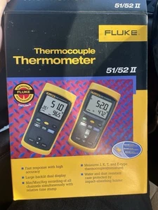 NEW! Fluke 51/52-II Single Input Digital Thermocouple Thermometer J,K,T & E Type - Picture 1 of 3