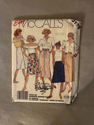 McCalls Pattern 3178 Wrap Skirts Vintage 1987 Uncut Factory Folded - Image 1 of 3