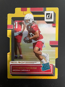 Keaontay Ingram 2022 Donruss Press Proof Gold Die-Cut Parallel 02/25