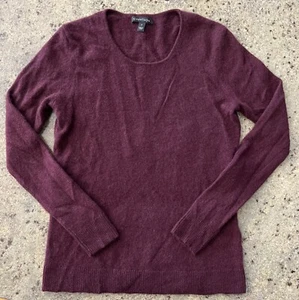 Stitch Fix 41 Weißdorn Rella 100 % Kaschmir Pullover mit Rundhalsausschnitt M lila 100 $ LESEN - Bild 1 von 10