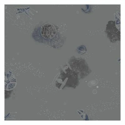 York DI0999 Black Star Wars: Good Night Galaxy Unpasted Kid's Wallcoverings - Image 1 of 4