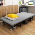 Rolling Single Bed Folding Guest Sleepover Bed Home Office Small Sleeper Folding