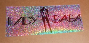 Adesivo Lady Gaga Cambia il Mondo Paraurti Promo 6x2,5 Glitterato - Foto 1 di 2