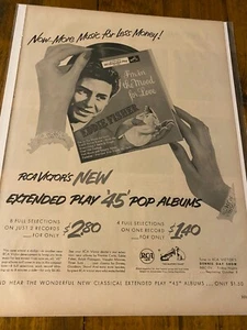 Vintage 1945 RCA Victor's Extended Play "45" Pop Albums Eddie Fisher ad - Picture 1 of 1