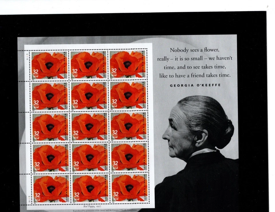  SCOTT#3069,32C STAMP GEORGIA O'KEEFFE SHEET OF 15  MNH OG - Image 1 of 1