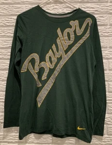 The Nike Tee Baylor University Long Sleeve T-Shirt, Size XL Slim Fit, Green - Picture 1 of 6