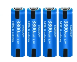 4 PEZZI BATTERIE AAA 14500 LITIO SALDARE LAMELLA RICARICABILE 3800MHA 3.7V HZS - Foto 1 di 1